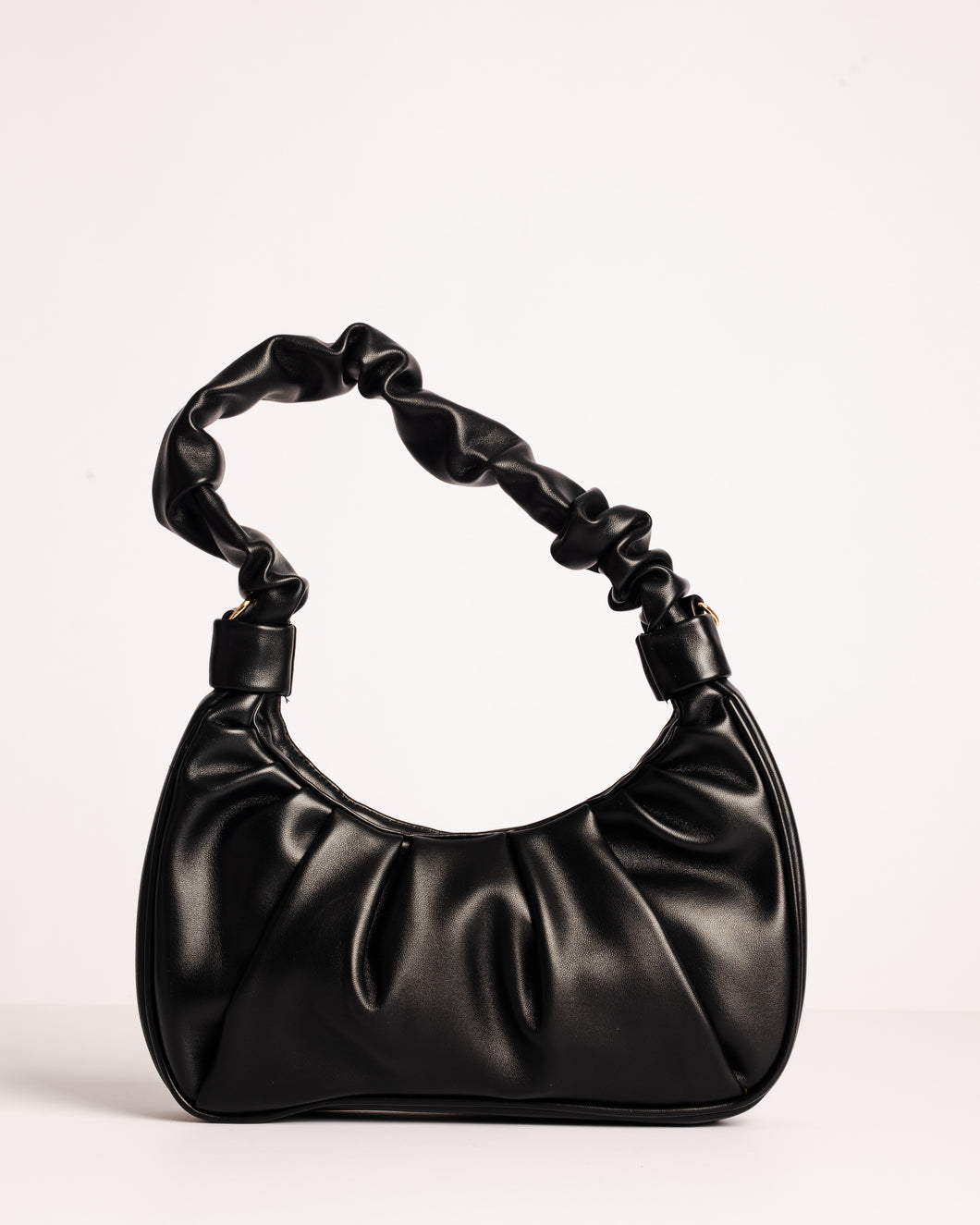 Black Pleated Handbag