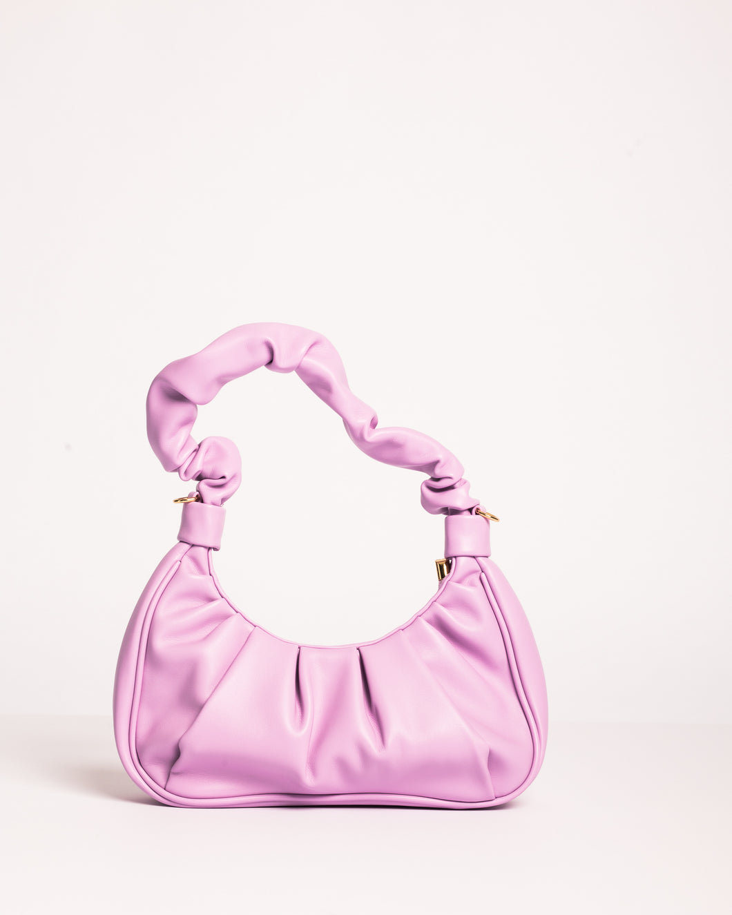 Purple Pleated Handbag